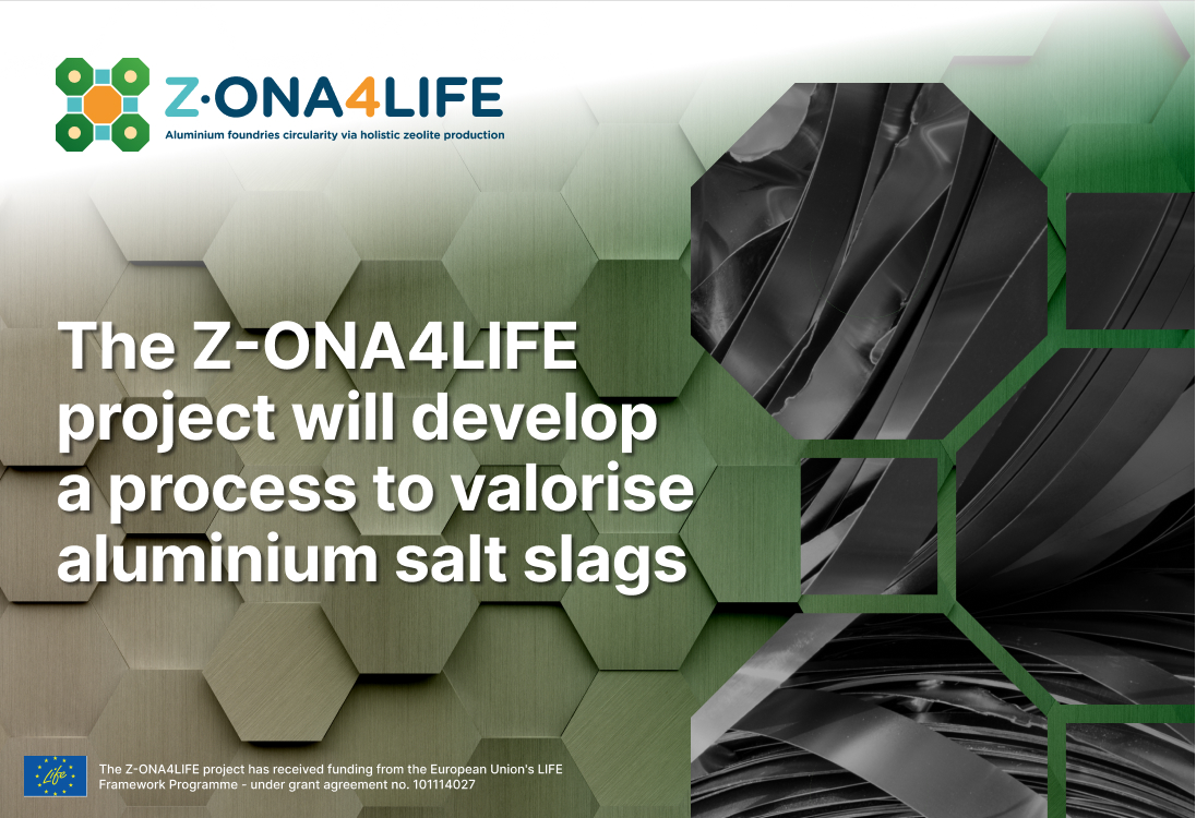 Z-ONA4LIFE project will develop a process to valorise aluminium salt slags