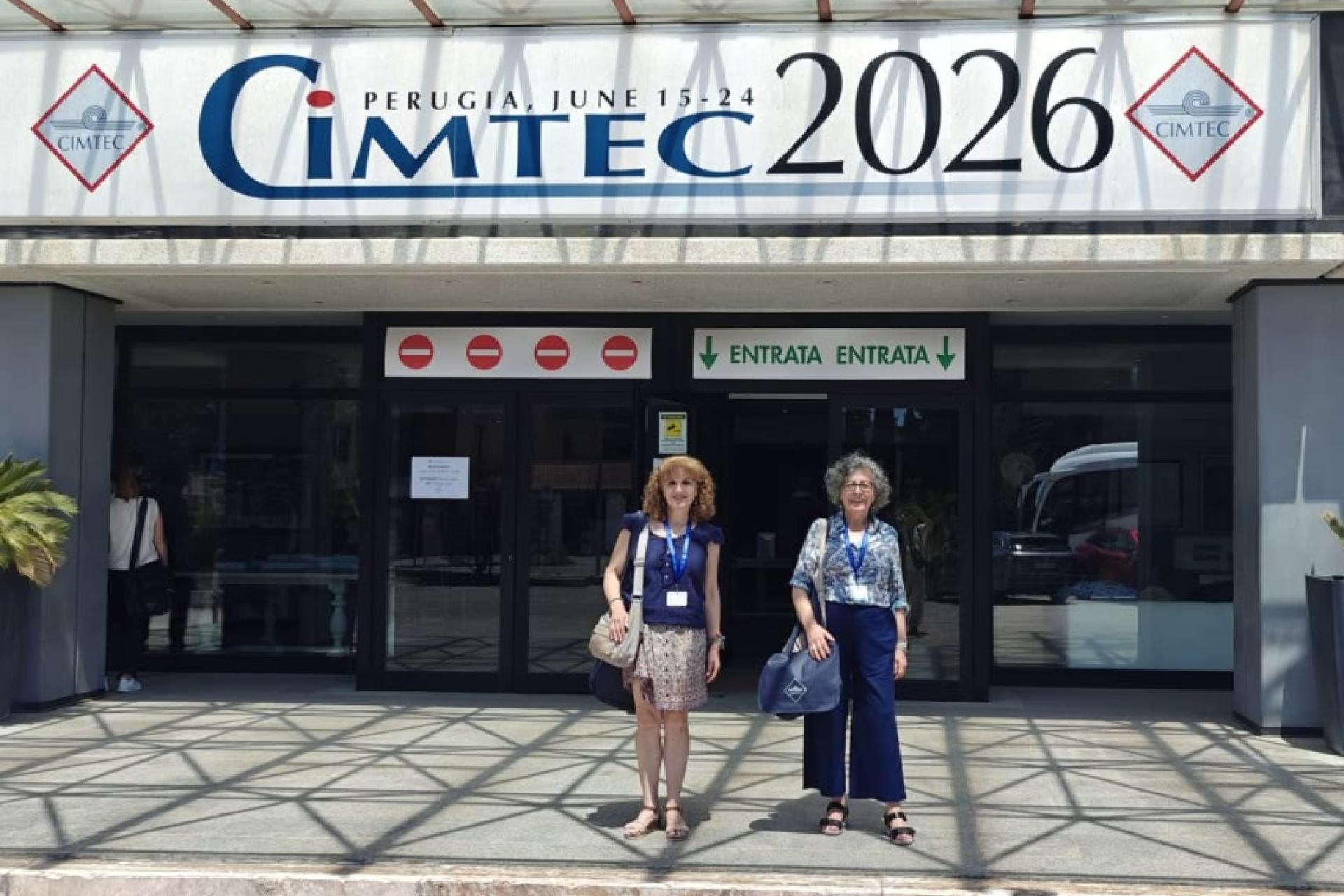 Maximina Romero and Aurora López-Delgado at CIMTEC 2026
